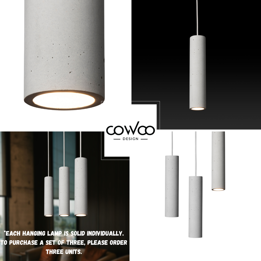 WHITE Concrete Pendant Light W+W